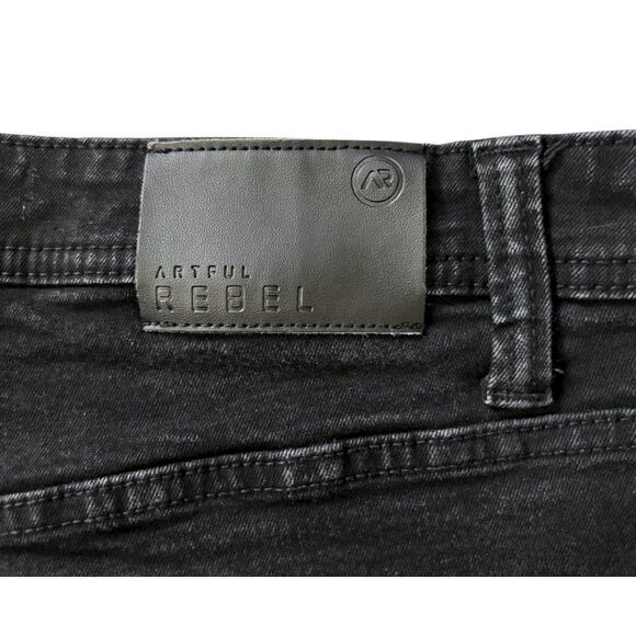 Artful Rebel Black Denim Straight Leg Jeans Mens Size 36X30 - Picture 8 of 9